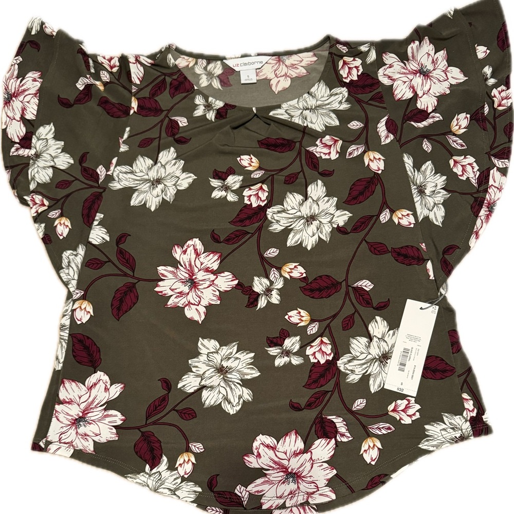 Olive Floral Skirt